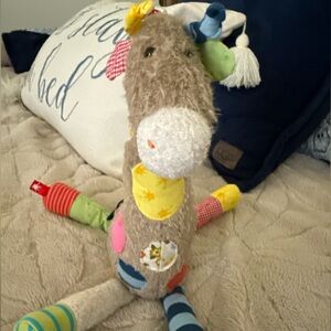 Sigikid Patchwork Giraffe Sweety 38300 Stuffed Plush 💯certified organic material